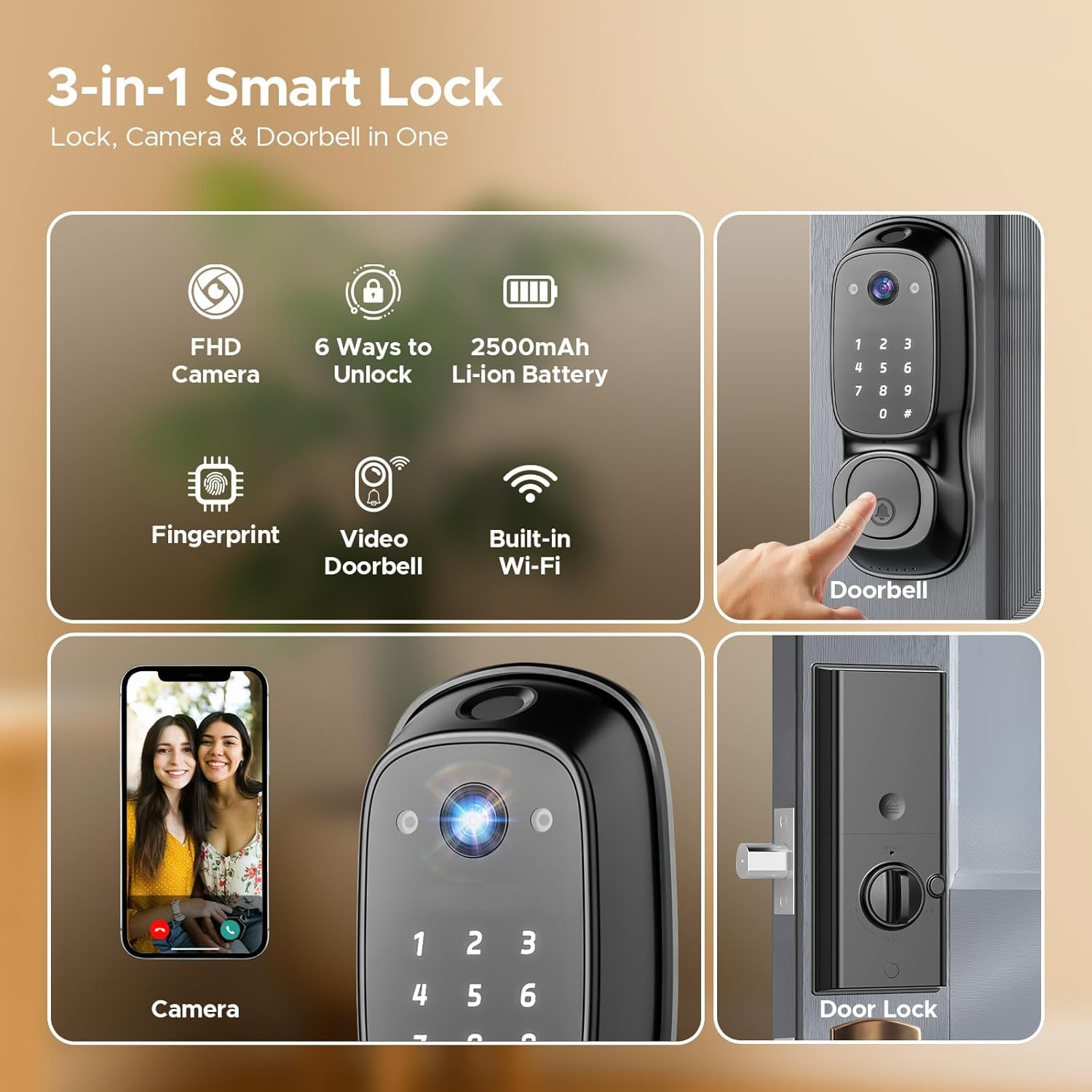 Tuya Wifi Smart Door Lock ‎Cam - Electronics & Gadgets Starting With T 评论和价格
