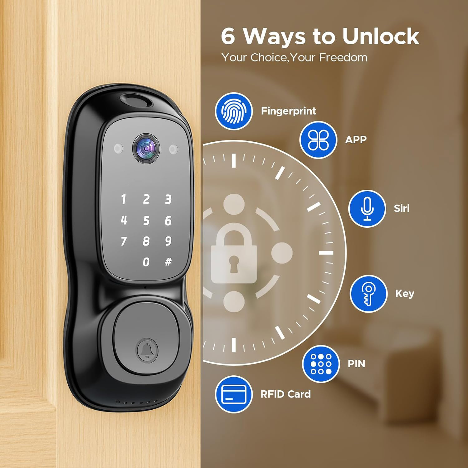 Tuya Wifi Smart Door Lock ‎Cam - Electronics & Gadgets Starting With T 评论和价格